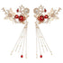 Lurrose Japanese Hairpins, Butterfly Tassel Kimono Kanzashi Bobby Pins Hair Clip Accessory for Traditional Kimono