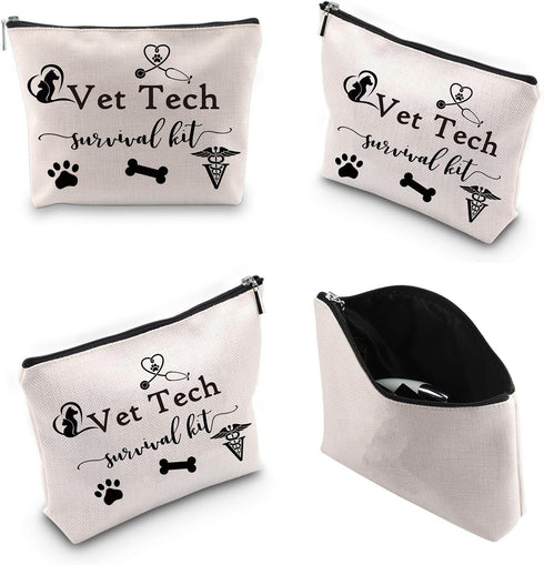 WCGXKO Veterinary Technician Gift, Vet Tech Survival Kit, Portable Travel Accessories Toiletry Bag Makeup Bag