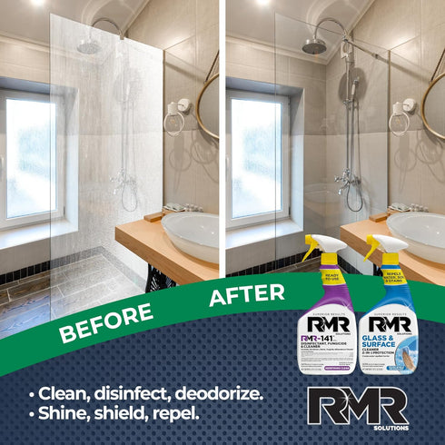 RMR-141 2-Step 232 Oz RMR Defend & Detail Duo EPA Registered Mold & Mildew Spray + Glass & Surface Cleaner/Repellent