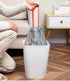 60 Count Small Drawstring Trash Bags, 4 Gallon Tear-Free Gray, Unscented for Bathroom, Kitchen