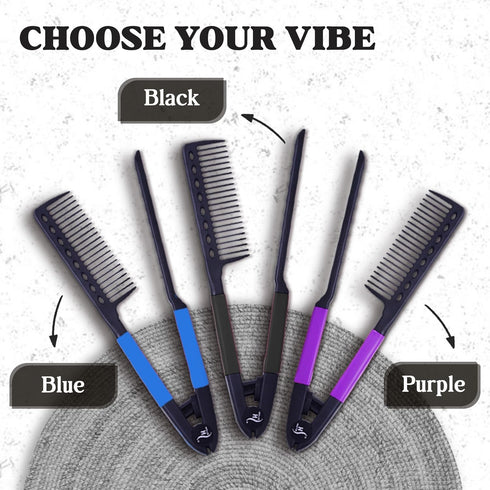 Herstyler Hair Straightening Comb - Pink Straightener Comb for Easy Styling - Get Straight Hair in Minutes