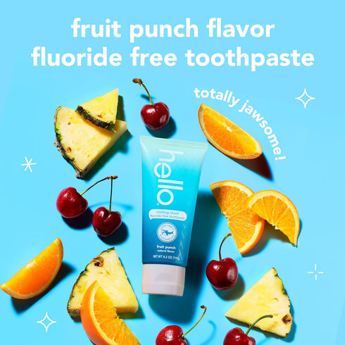 Pack, 4.2 oz 4.2 oz Hello Smiling Shark and Fresh Watermelon Fluoride Free Kids Toothpaste Includes Smiling Shark Kids