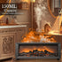 Villelei 7 1/3/5 Fireplace Aroma Diffuser with Remote Control - Color Changing LED Flame Essential Oil Diffuser, Hour