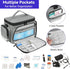 LEFORZ Student,Therapist,Doctors,Grey(11.75 7.6 8 inch) Small Medical Bag,First Aid Bag Empty,Home Health Nurse Bag