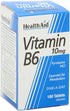 Health Aid Vitamin B6 (Pyridoxine HCl) 10mg, 100 Tablets