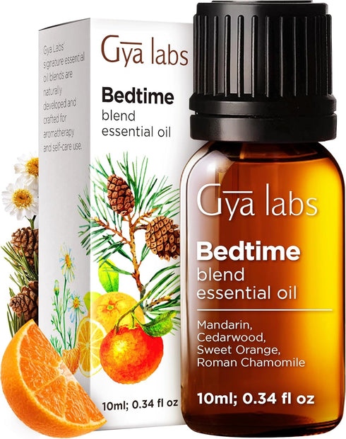Set Set 2x0.34 oz Bedtime & Brain Booster Essential Oils for Diffuser - Aromatherapy Grade Essential Oils - fl - Gya