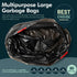 PAMI 13-Gallon Tall Kitchen Drawstring Trash Bags, 80-Pack, Black, Extra-Strong Plastic Liners for Kitchen & Outdoor