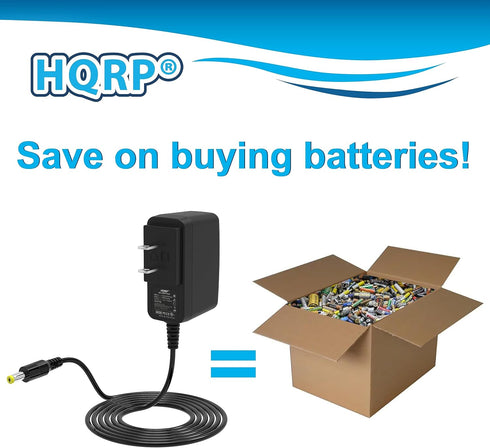 HQRP AC Adapter for Omron Healthcare HEM-705CP / 705CP / HEM-705CPN / 705CPN - Replacement Power Cord