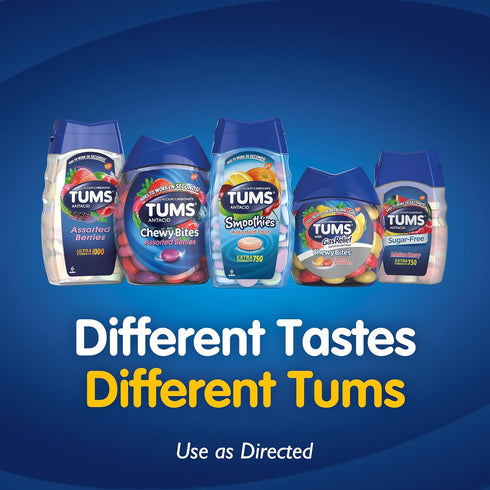 Summer 200 Count TUMS Chewy Bites Chewable Antacid Tablets for Ultra Strength Heartburn Relief, Great for a BBQ- Mixed