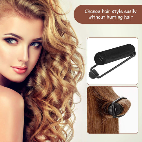 WILLBOND 40 Pieces Satin Hair Rollers - Sponge Curlers for Soft Waves, Flexible Styling for Black Hair