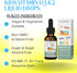 Go Healthy Kids Vitamins D3 K2 (MK-7), Liquid Vegan Drops for Children's Growth & Immune Support, 30 Servings
