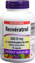 Webber Naturals Resveratrol with Grape Seed Extract, 200mg/25mg, 90 capsules
