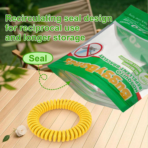 24 Pack Mosquito Repellent Bracelets, Individually Wrapped DEET Free Natural Waterproof Wristbands