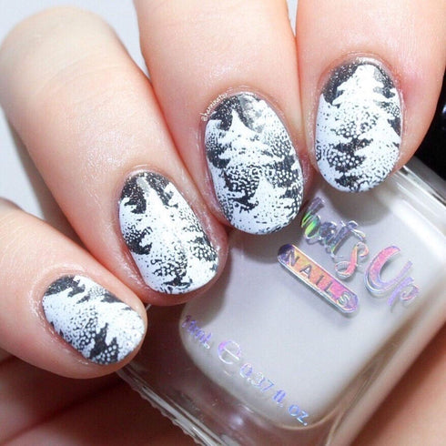 Whats Up Nails - 2 Essential Stamping Polishes (White, Black) for Stamped Nail Art Design, 7 Free, Cruelty Free