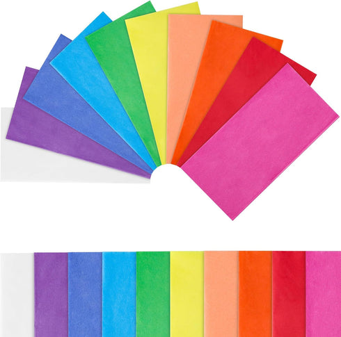 120 Sheets 20"x20" Rainbow Tissue Paper for Gift Bags, DIY Craft for Weddings, Birthdays & Holiday Party Bulk