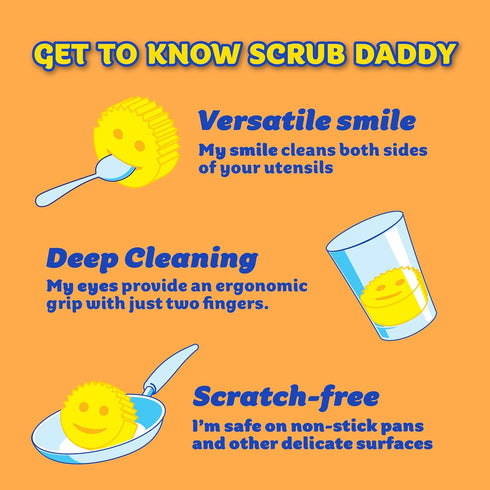 Scrub Daddy Cif Cream All Purpose Cleaner, Lemon, Multi Surface Household Cleaning Cream, 3 Pack (16.9 Oz Each)