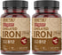 Deva Nutrition Vegan Chelated Iron 29 mg with B-12, 90 Tablets, High Potency