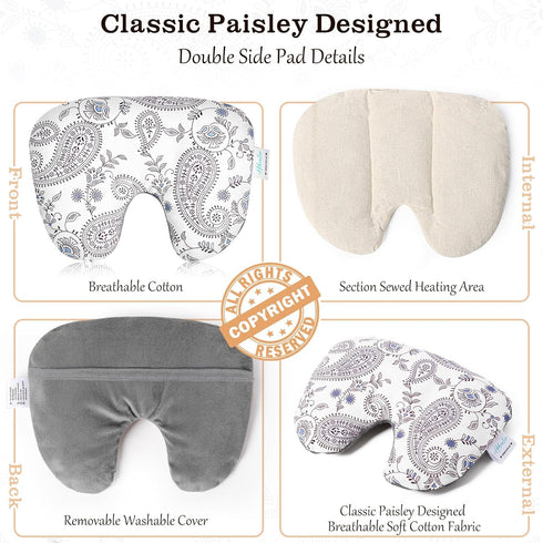 Hihealer Microwave Heating Pad - Reusable Moist Heat Pad for Cramps, Joints, and Neck Pain Relief