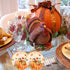 YLOIJO 7'' Set 24 Thanksgiving Maple Leaves Pumpkin Paper Plates for Fall, Disposable Dinnerware Autumn Harvest Happy