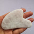 Gua Sha Crystal Jade Stone Board for Skincare, Scraping Face Back Massage Relax Therapy Treatment (White Jade)