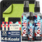 Koala Eyeglass Lens Cleaner Spray Kit, (2x) 8oz + (1x) 2oz Glasses Cleaner Bottle + (3x) Microfiber Cloth, 6 Piece Set