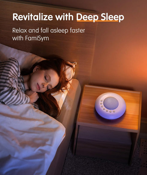 Machine,28 32 3 FamiSym White Noise Sound Soothing Natural Sounds Level Volume Timer Memory Function,Rechargeable