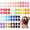 inSowni 40 Pack Grosgrain Ribbon Bow Elastics Hair Ties, Scrunchies for Baby Girls, Toddlers, and Kids