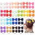 inSowni 40 Pack Grosgrain Ribbon Bow Elastics Hair Ties, Scrunchies for Baby Girls, Toddlers, and Kids