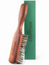 ZilberHaar Vegan Beard Brush - Stiff Bristles, Oiled Walnut and Mexican Tampico Bristles, Animal-Free Grooming Product