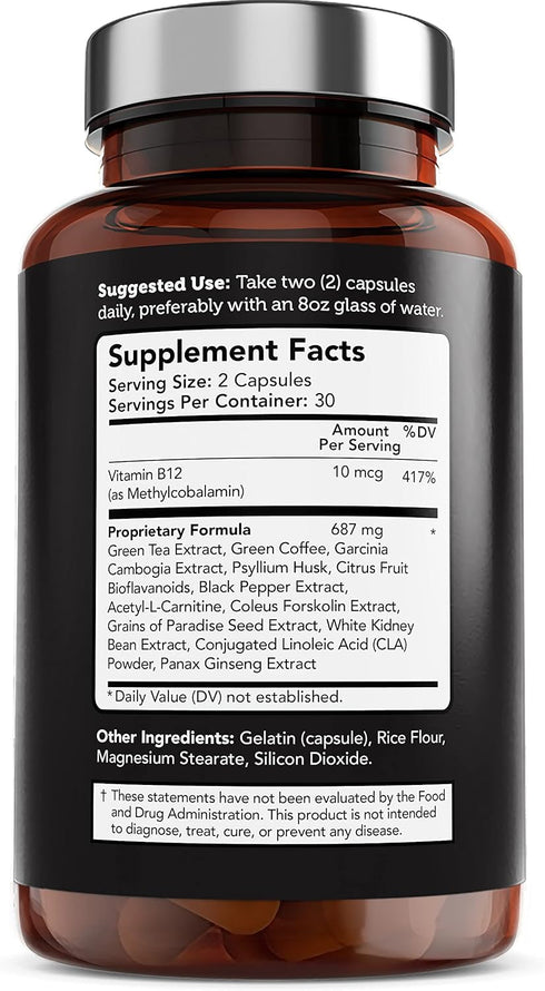 Vitamin Bounty Burn X13 - Thermogenic Fat Burner, 60 Capsules for Men & Women, Supports Muscle Growth & Energy