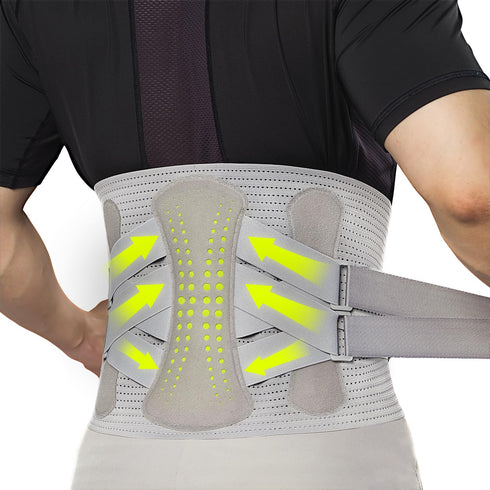 Back Brace for Lower Back Pain Relief with 360-Degree Biochemical Hug Support, Soft Lumbar Support for Herniated Disc