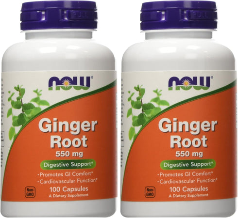 Ginger Root 550mg Capsules (Pack of 2) - 100 Count