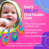 Trueocity Baby Toddler Toothbrush 4 Pack, Soft Bristles, Teething Finger Handle for 0-2 Years - BPA Free (Blue, Green,