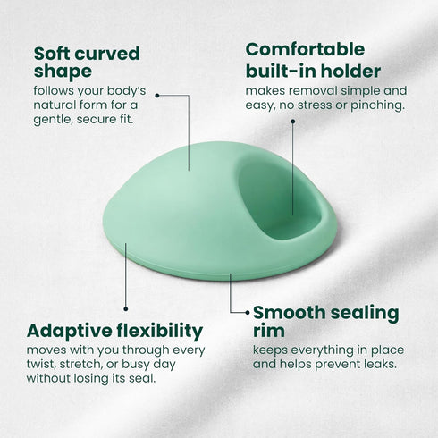 Set 2 12-Hour Shordy Reusable Menstrual Disc of (Small & Large) Soft, Medical-Grade Silicone Period Discs