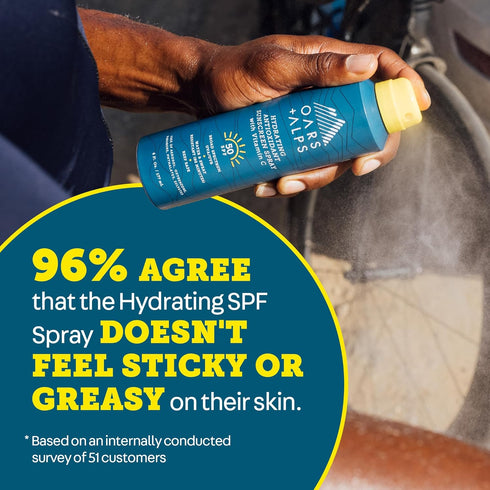 Oars + Alps Hydrating SPF 50 Sunscreen Spray, Naturally Derived Skin Care with Vitamin C, 6 Oz