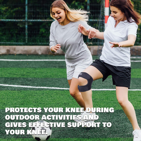 THX4COPPER Compression Dual Adjustable Patella Knee Brace - Pain Relief Support for Running, Gym, Injury Recovery