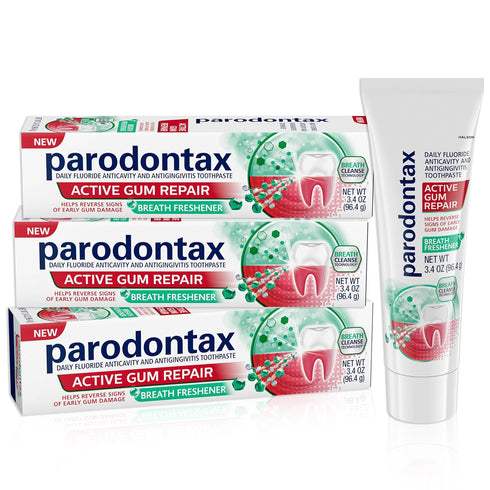 Parodontax Active Gum Repair Toothpaste, Breath Freshener, 3x3.4 oz