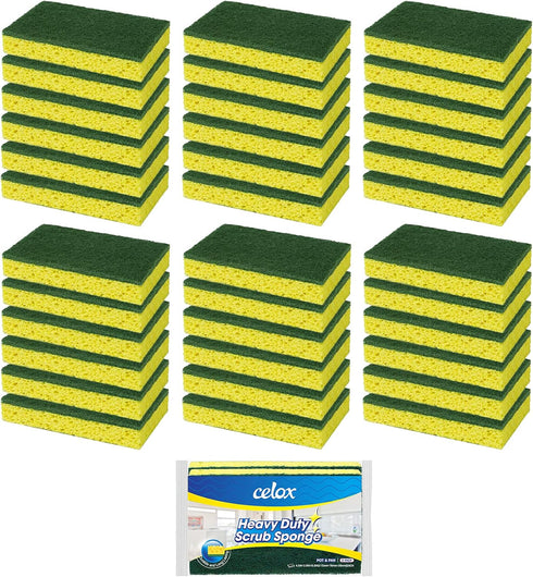 CELOX 36 Pack Dish Sponge for Kitchen, Heavy Duty Non-Scratch Sponges, Perfect for Dishwashing