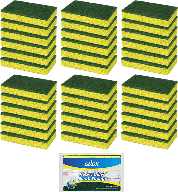 CELOX 36 Pack Dish Sponge for Kitchen, Heavy Duty Non-Scratch Sponges, Perfect for Dishwashing