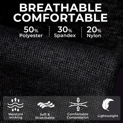 NeoTech Care Wrist Band Support Sleeve - Elastic Compression Brace for Tennis, Gym, Sport, Tendonitis (Black Color,