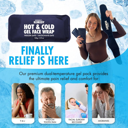 Wisdom Teeth Ice Pack Head Wrap - TMJ Relief Products Jaw, Ice Face Mask, Ice Pack for Face, Wisdom Teeth Recovery Kit Ice Mask for Face, Head Ice Pack, Face Ice Pack for Wisdom Teeth