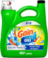 Gain Ultra Oxi Liquid Laundry Detergent, 107 Loads, 154 Fl Oz, Waterfall Delight Scent, HE Compatible