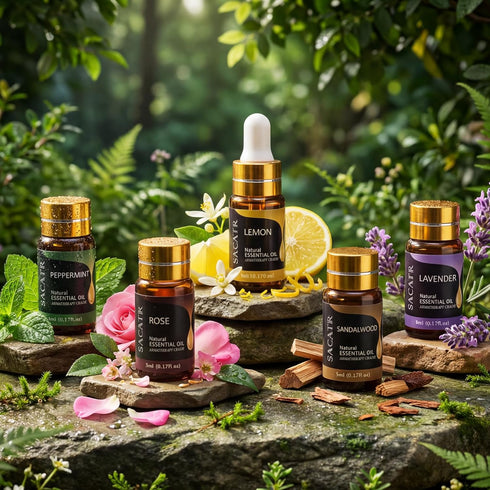 Set -12 Set (12 5ML) Essential Oils by SACATR Natural Essential Oil Essential Oils Gift for Diffuser, Massage
