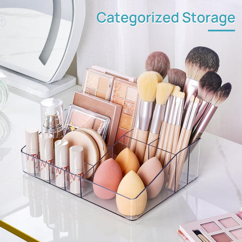 Vtopmart 3 Tier Clear Makeup Organizer with Drawer, Cosmetic Storage for Dresser Countertop & Bathroom Vanity