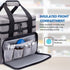 LIZSEN Large Medicine Storage Bag, Double Layer Pill Bottle Organizer Storage Bag with Lockable Zipper, Medication