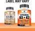 American Standard Supplements Vitamin D3 5000 IU (125mcg) Plus K2 (MK7) 200mcg, 120 Capsules, Gluten Free