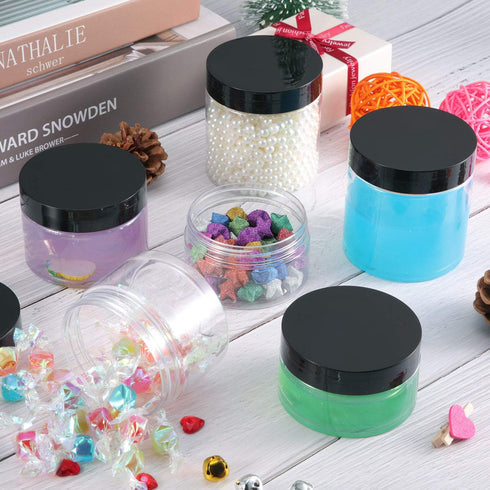 SATINIOR 36 Pieces 0.17 oz Plastic Jars with Lids, Airtight Reusable Acrylic Cosmetic Small Containers for Lotions