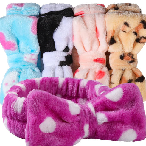 Teenitor Makeup Headbands, Bow Headbands, Spa Headbands for Washing Face, Fluffy Girls Skincare Headbands