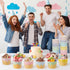 Jingmore 120 4/6/8 oz 6 Frozen Summer (6 oz) Pcs Ice Cream Bowls Paper Ice Cream Cups Containers Bulk Colors Disposable