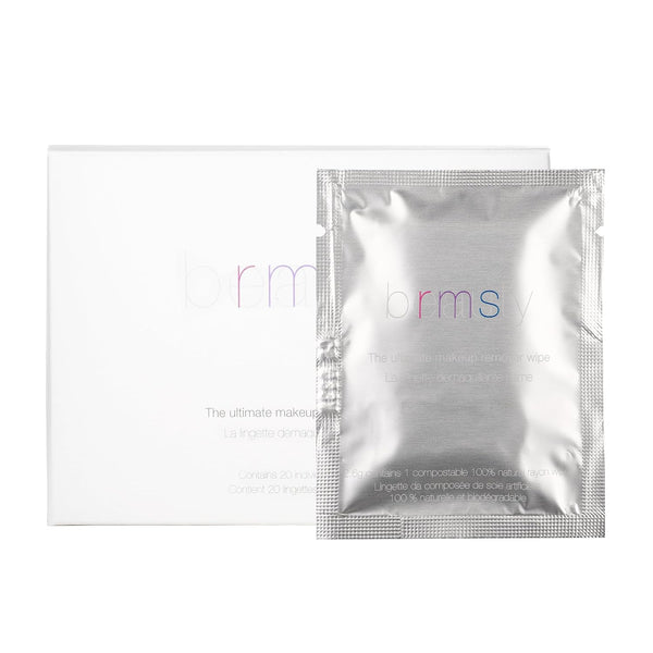 RMS Beauty The Ultimate Makeup Remover Wipes, Gentle Facial Cleansing Cloths with Moisturizing Organic Coconut Oil, 20